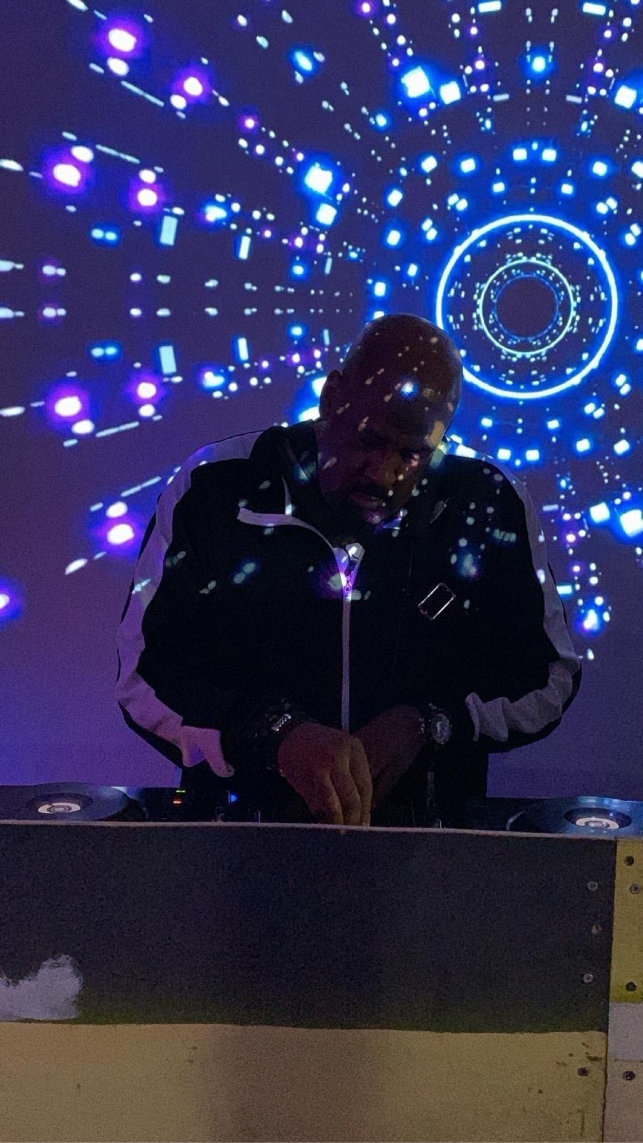 DjMichaelAlan performing live behind the decks